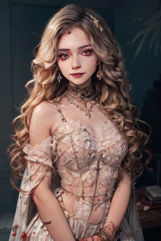 1girl, (star), (crystal magic circle), entanglement, crystal and silver entanglement, detailed face, looking at viewer, ruffle sleeve, intricate ornate pattern, gigantic breasts,