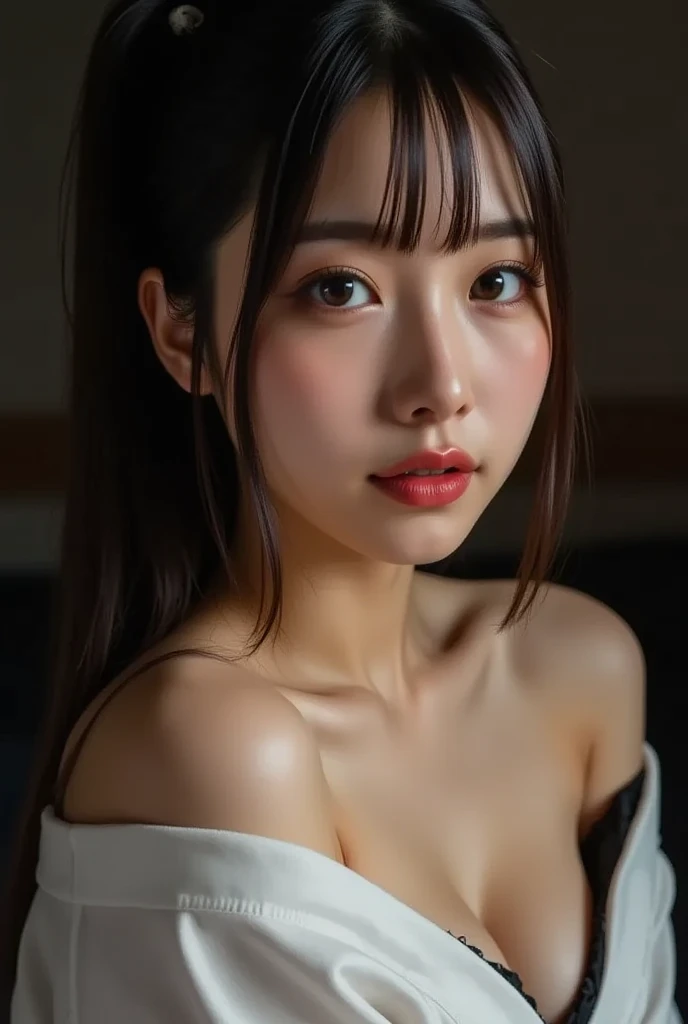 NSFW,(cammel toe),top-quality,Real Image,(Detailed female genitalia), ,超A high resolution,8K,profetional lighting,1 girl in,sixteen years old,female dog,(Phenomenally cute:1.2),A detailed eye,((Brown-eyed)),(Brown hair),,Inviting eyes,Mature look,Sweaty skin