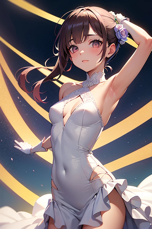 ((highest quality:1.4))、((High resolution))、(detailed background)、((detailed beautiful face:1.4))、(anatomically correct)、(detailed facial expressions)、beautiful and smooth skin、beautiful age girl、two beautiful girls、(huge breasts:1.3)、flashy hair color、braided long、realistic、perfect body line、attractive ass、Uplifting、
(ポールダンスをするtwo beautiful girls:1.5)、Pole dancing is a sport that combines dance and fitness.、
It features sexy costumes and high heels, graceful pole work and erotic moves.、
((Close-up from low angle、Super close-up shot from directly below))、show your armpits、Clothes get wet and become transparent、clothes are transparent、(underboob:1.2)、
The leotard is a common piece of clothing.、
When choosing a leotard, choose a high-cut or neckline design to make you look sexy and flattering.、Leotards made of sheer material such as see-through or lace、
It is common to wear high heels、When choosing sexy heels, choose designs with spike heels or strap designs.、I may wear leg warmers、
Designs that combine sexiness and cuteness, and designs with frills and lace、
Body Chain、Arm band、head band、Sexy and glamorous accessories such as chokers、A big smile、cute、(underboob:1.3)、cameltoe