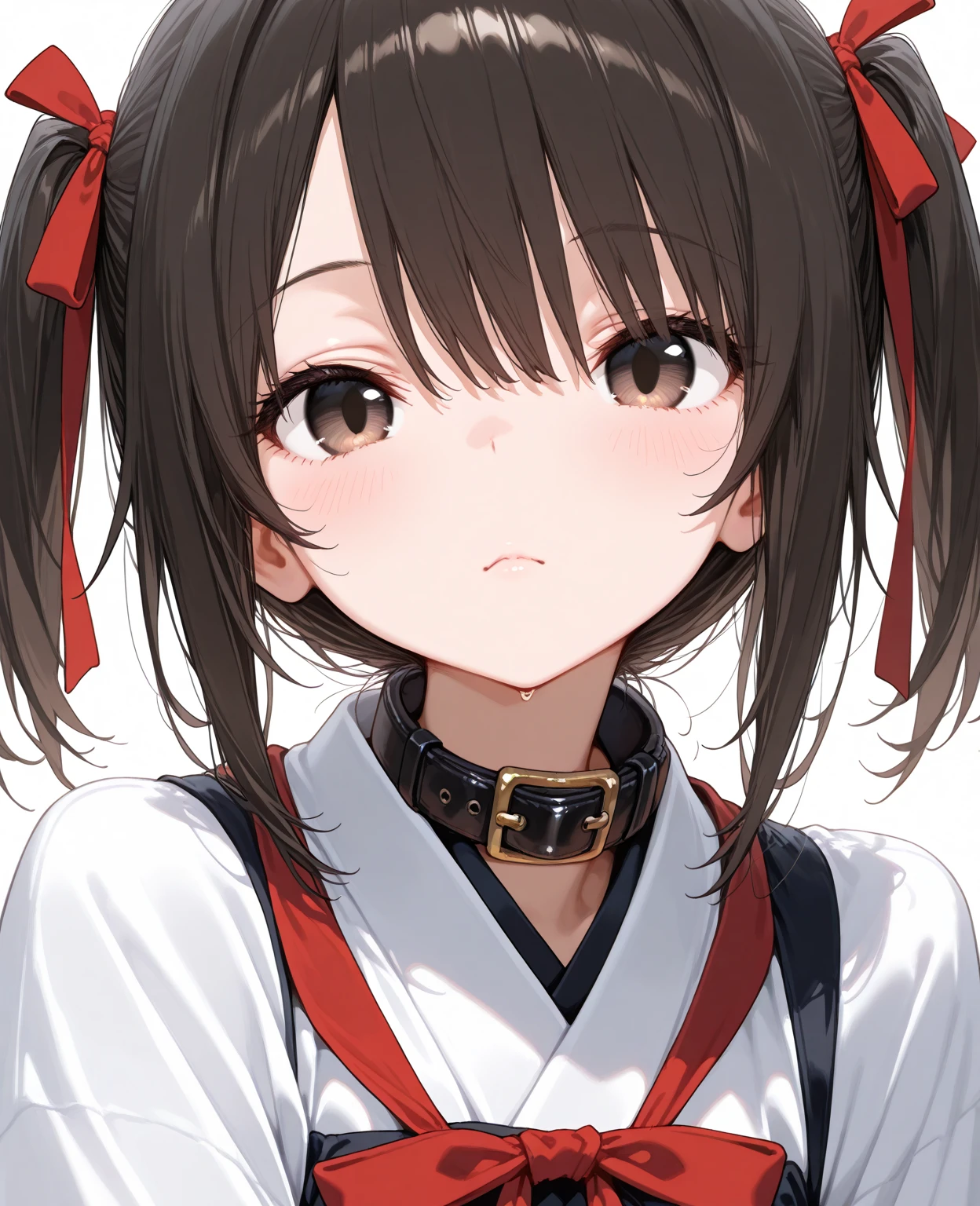 One girl, Ryujo (Kantai Collection), alone, Brown Hair, Twin tails, Brown eyes, Visor Cap, correct, Open your mouth, aircraft, smile, plane, White Background, kimono, Simple Background, His posts, Upper Body, Long Hair((Toddler girl)) ((5 years old))((naked)) ((nsfw))Long Hair((See-through clothing))