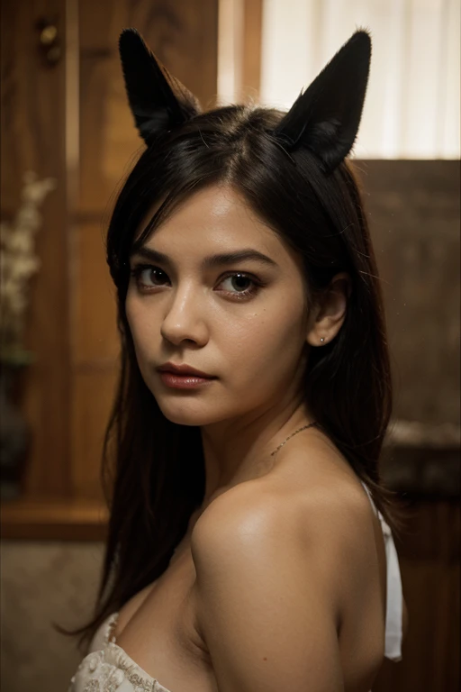 A girl without a horn
