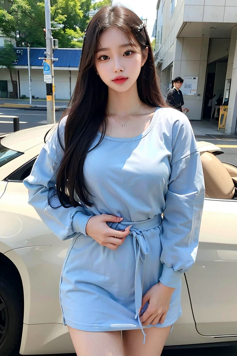 seed;88117315,((Full Body Angle))、Front hair:1.3))、((Highest quality, 8K, masterpiece: 1.3)), concentrated: 1.2, Cute girl 1,Nipples erect、 Perfect beauty: 1.4,T-Shirts、Shorts、pajamas: 1.2,Long sleeve、Randall Color、comics&Text Graphics、Black ruffle-trimmed drawstring zip blouse,1.1, Highly detailed face and skin textures, Fine grain, double eyelid, whitening skin, ,Highest quality,Ultra-high resolution,you,1 girl,alone,_Shiny_skin,Iris,necklace,((brown_length_Wavy_hair)),(lips)),eyelash,Front hair,deal with,compensate,Shiny,pore,skin,Large Breasts、((smiling face))、living、