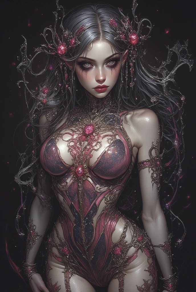 offcial art,Unity 8k wallpaper,ultra - detailed,Beauty and aesthetics,tmasterpiece,best qualtiy,(zentangle,datura,Tangles,entangled),(s fractal art:1.3),1girl,The is very detailed,dynamic angle,cowboyshot,The most beautiful form of chaos,elegant,Fauvist design,vivd colour,𝓡𝓸𝓶𝓪𝓷𝓽𝓲𝓬,James Jean,robbie devi antono,ross tran,francis bacon,michal mraz,adrian ghenie,petra cortright,gerhard richter,takato yamamoto,Ashley Wood,Atmospheric,A note of ecstasy,streaming musical notes visible