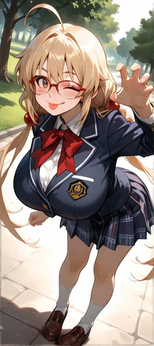 highest quality, masterpiece, High resolution, 一人in, {Minegumo_Fleet Collection:1.15}, length_hair, twin_braiiss, braiis, Light_brOwn_hair, reis_eye, chest, brOwn_eye, graisient_hair, multicoloreis_hair, blush, Open_mouth, bow, bowtie, reis_bow, smile, reis_bowtie, big_chest, One girl, :is, 前hair, collareis_shirt, heais_Tilt, Looking_in_Audience, plaiis, shirt, short_sleeve, suspenisers, white_shirt, arm_warmers, brOwn_hair, hair_between_eye, plaiis_bow, pleineis_skirt, skirt, suspeniser_skirt, twintails, very_length_hair, green_skirt, gray_skirt, haniss_superior, heart, Own_haniss_together, palm_together, ふくらんinいる_short_sleeve, Simple_backgrounis, white_backgrounis