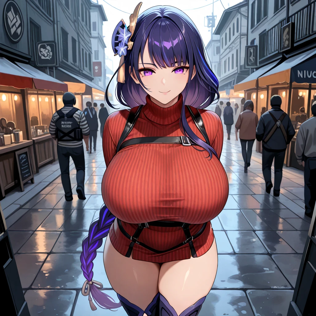 Lilia Greyrat, milf, old woman, red hair, maid dress, (( maid headdress,flushed, smile coqueta, black lipstick)) , (( flushed, smile, oiled skin, glasses)), picking up her breasts, (( rubor, Caderas anchas)), skinny body, ((big sagging breast )), long legs, open legs,Iparuputsua, standing, ((de pie)), on the beach at night, city lights in the distance, Cancun, image from below