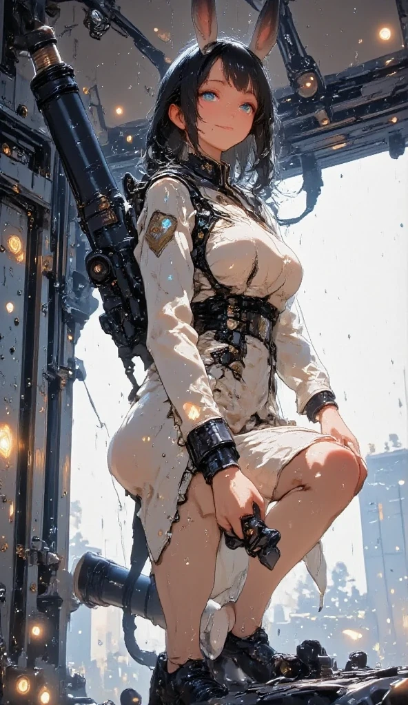 (((Full body latex bondage suit))),(((masterpiece, Highest quality))),(((With two people:1.2))),(((Two Girls:1.2))),32K Wallpapers, Very detailed,(((((portfolio))))),(((((close))))),(((((Breast augmentation))))),((((More angles)))),(((highlight))),(((completion. Detailed face))),((((Very talented)))),(((((The most complex machine))))),(((Genius Mechanic))),((Overall colorful)),(((((Huge breasts,Browsing Caution,((BDSM)),((Ripped latex bondage)),????? nipples,Transparent chest,A woman experiencing orgasm,stick out your tongue and drool,grab ????? with hand,Sweat coming out of penis,Realistic Face,Beautiful depiction,