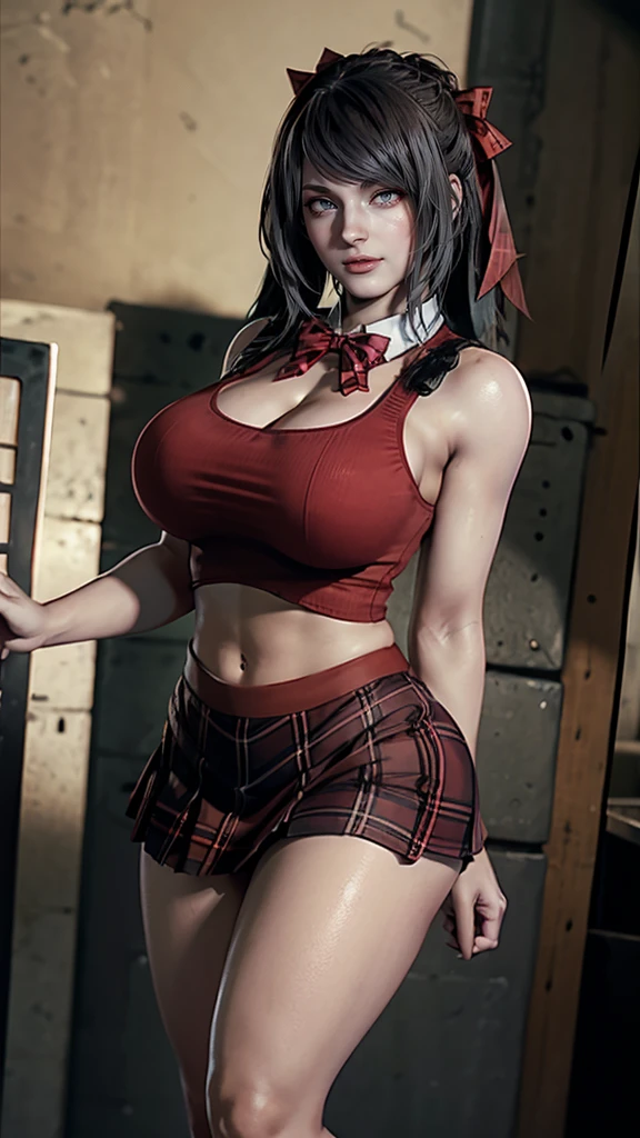 ((Masterpiece)),((Best quality)),Ultra-detailed,illustratio,Explicit,Beautiful body,Beautiful nose,Beautiful character design,Perfect eyes,Perfect face,the wallpaper,超高分辨率,4K,Photography,(Beautiful,Large breasts:1.5),(Beautiful face:1.2),Beautiful legs,Perfect legs,NSFW,full bodyesbian,Shiny skin,Turin Sukumi, 1girll, underwear, Panties, Breasts, Skirt, Red panties, Solo, Green eyes, shirt, Braid, Long hair, Purple hair, White shirt, Clothes lift, Skirt lift, Black skirt, Blush, Single braid, lifted by self, Collared shirt, braidedponytail, bangs, cleavage, Long sleeves, Closed mouth, view the viewer, Thighs, Miniskirt, Dress shirt, standing, side locks, Cowboy shot, Indoors, scowling, From below, pencil skirts, Carmelto, pantyshot