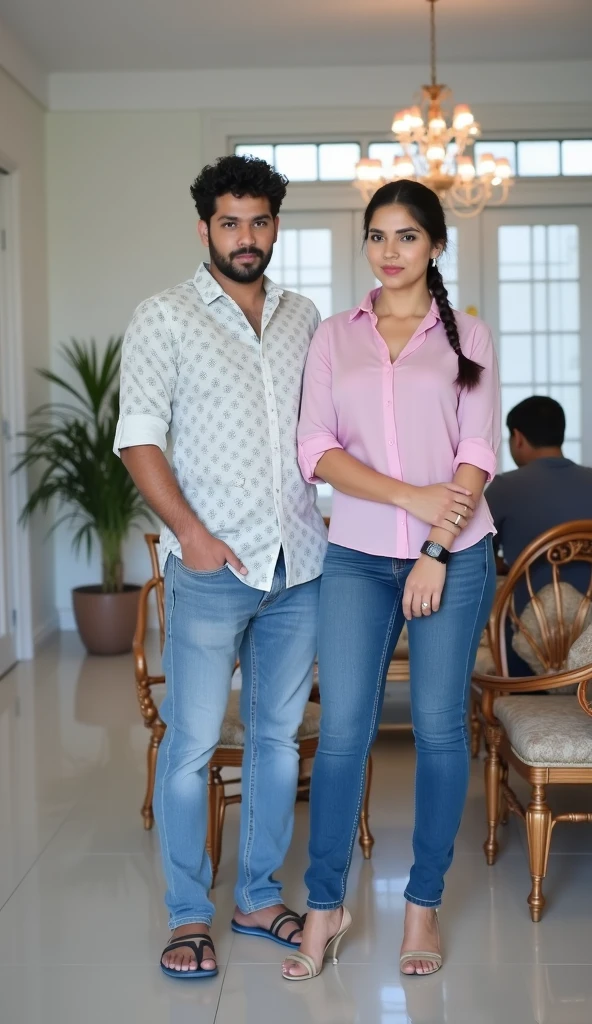 A cute curvy girl name pranchal sitting near a cute boy abhi