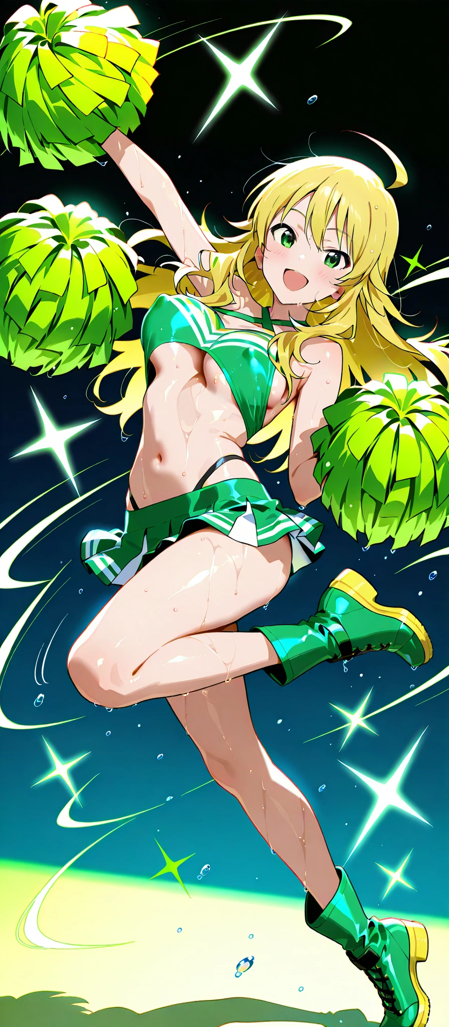 (Extremely detailed CG), (Highest quality),(full body)，(( Spread your legs，Strike a Pose)),1 teen_girl,alone, Akatsuki Kirika，symphogear，Perfect Face,  Glowing Skin, Glowing Skin, Wide Hips,Tight waist,Knee-high boots，Elbow Bag,1 girl, Long Hair, Big Breasts，Thick thighs，sunset，Octane，(rise_leg:1.2),(leg_in_front_of_girl:1.3),rise_feet,stretch_knee,rise_sole,rise_heel,rise_ toes,rise_ankle,(stretch_leg:1.1),(Buttocks:0.6),big_smile, laugh,back_knee,I-shaped_balance,stretch_knee_back,crotch,