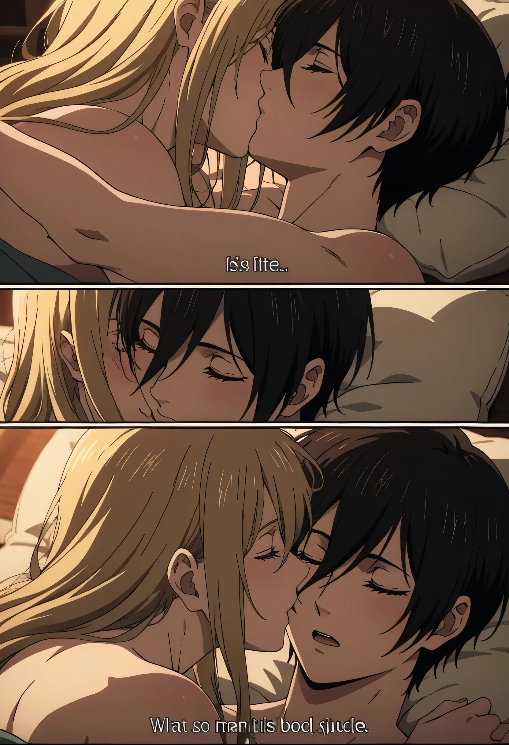 anime scene of a couple of people in bed with a mirror, colored manga panel, coloured manga scan, color manga panel, close angle, close shot, in the bedroom at a sleepover, rule 34, very close shot, closeup shot, colored manga, full color manga visual style, yaoi, close scene, colored sketch anime manga panel