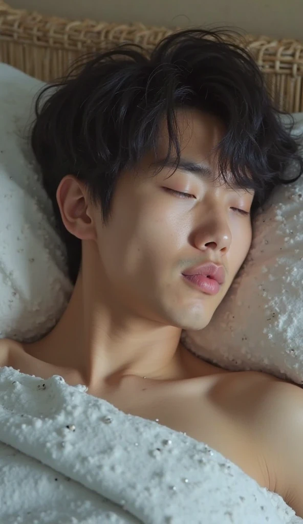 I wish to get photo of Norawit Titicharoenrak, Thai actor, 20 yearsold, sleeping, wear wear underware without cloth