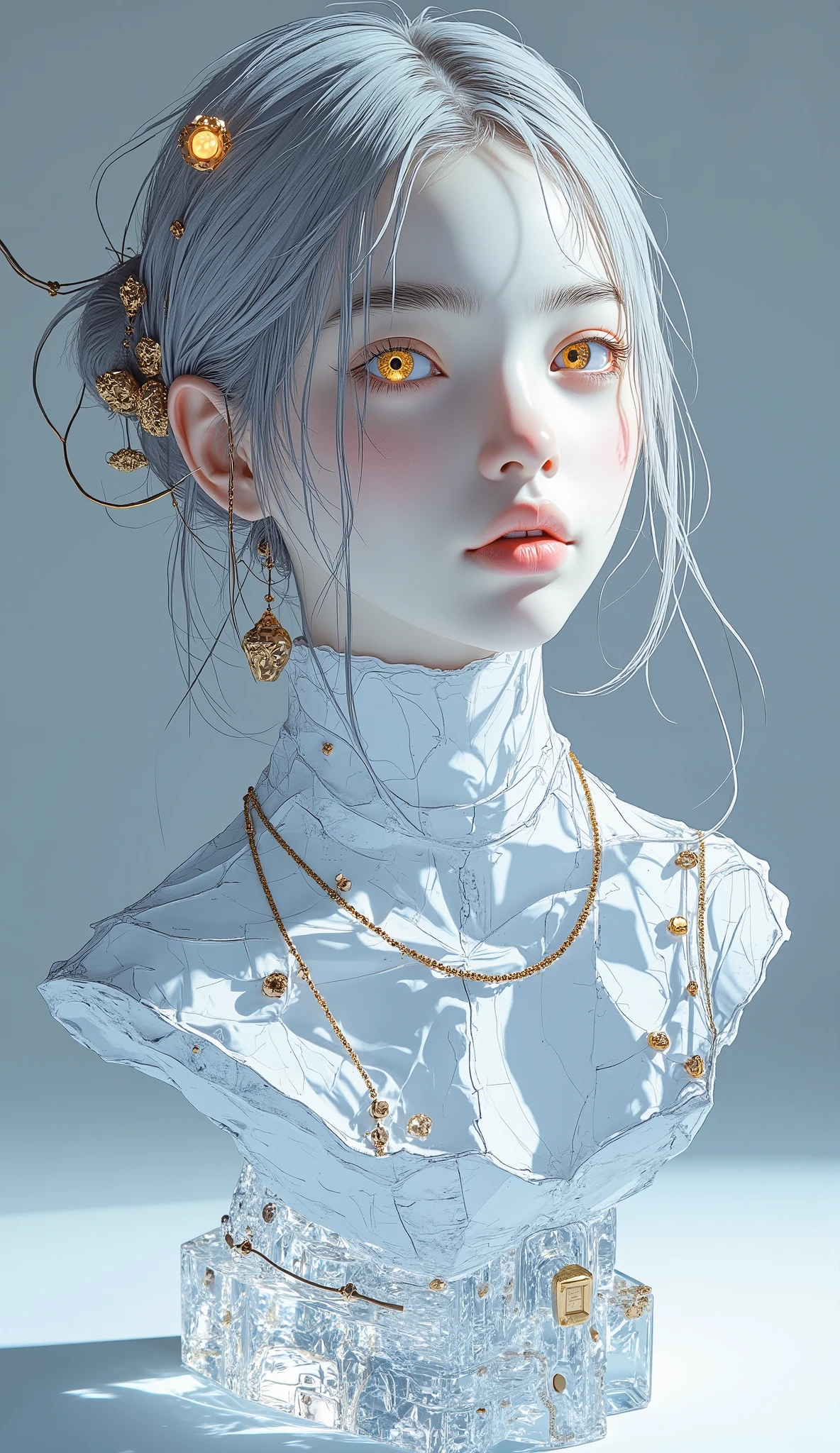 超現実的な芸術 神経ネットワーク生物の彫刻のRAWアナログphotograph, Synthetic Porcelain Girl, ((mechanical, White skin:2, Trypophobia:0.8, View Viewer)), (Sharp focus, Super detailed, Very complicated, Physically Based Unbiased Rendering), Natural light, . 非常にHigh resolutionの詳細, photograph, Realism pushed to the limit, Fine texture, Incredibly realistic, movieのような, 35mm movie, 35mmphotograph, movie, photographリアリズム, Digital SLR, 8K Ultra HD, High resolution, Super detailed, high quality, High Contrast,