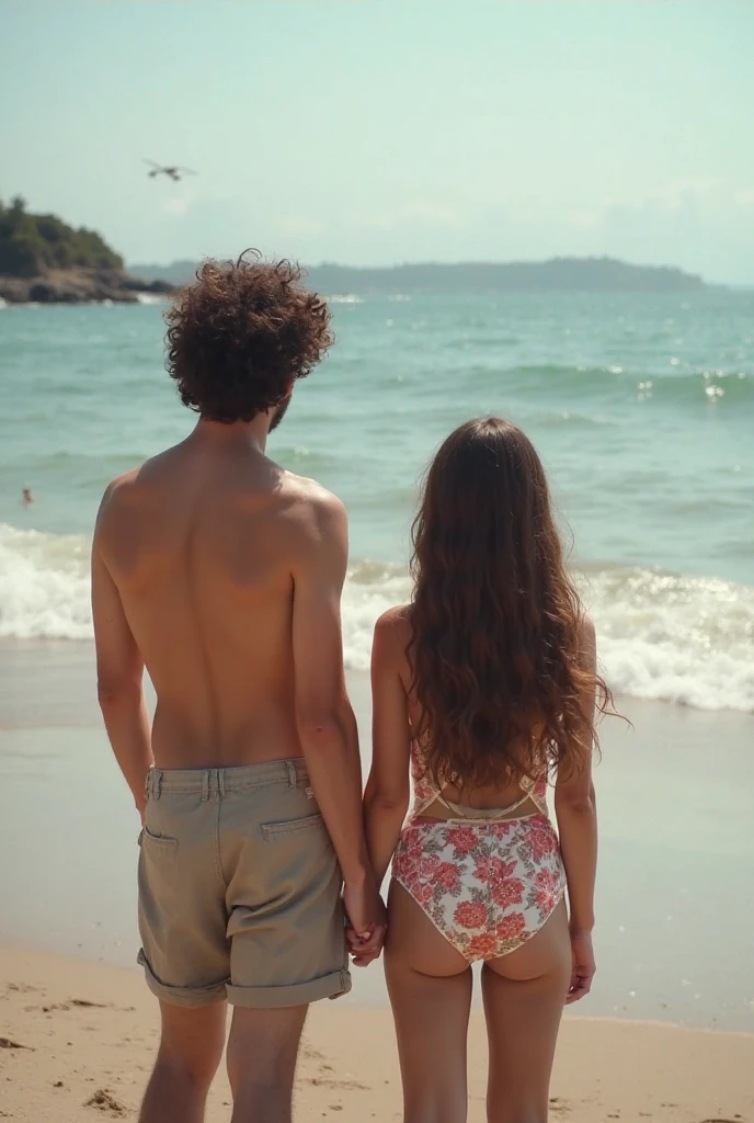 A young boy and his girl freind are fucking in beach.