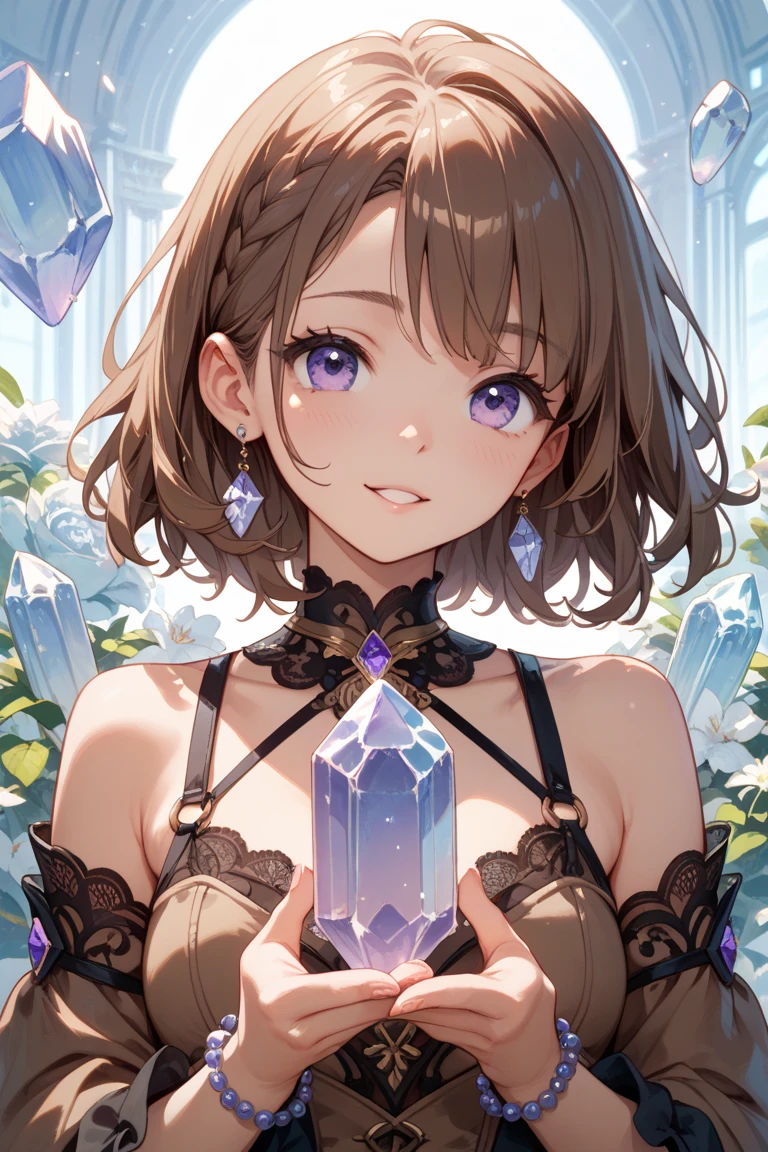 (masterpiece)、top-quality、depth of fields、glass shards、simple background、1girl in、独奏、Hands of Guido Daniele、looking at the viewers、((reaching out her hands))、Open hands、tears、The upper part of the body、((Straight))、(Dark hair、Deep black transparent eyes、((Beautiful fece、A detailed eye、Eyes Like Gems、radiant eyes:1.3))、bathrobe、jpn、28 year old