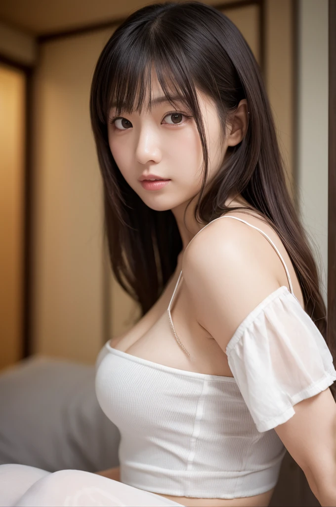 hightquality、masterpiece、ultra res、cute girl face、kitchin、barechested、pinafore、NAKED Apron、full body Esbian、Famous actresses of Japan、Very beautiful face、A sexy