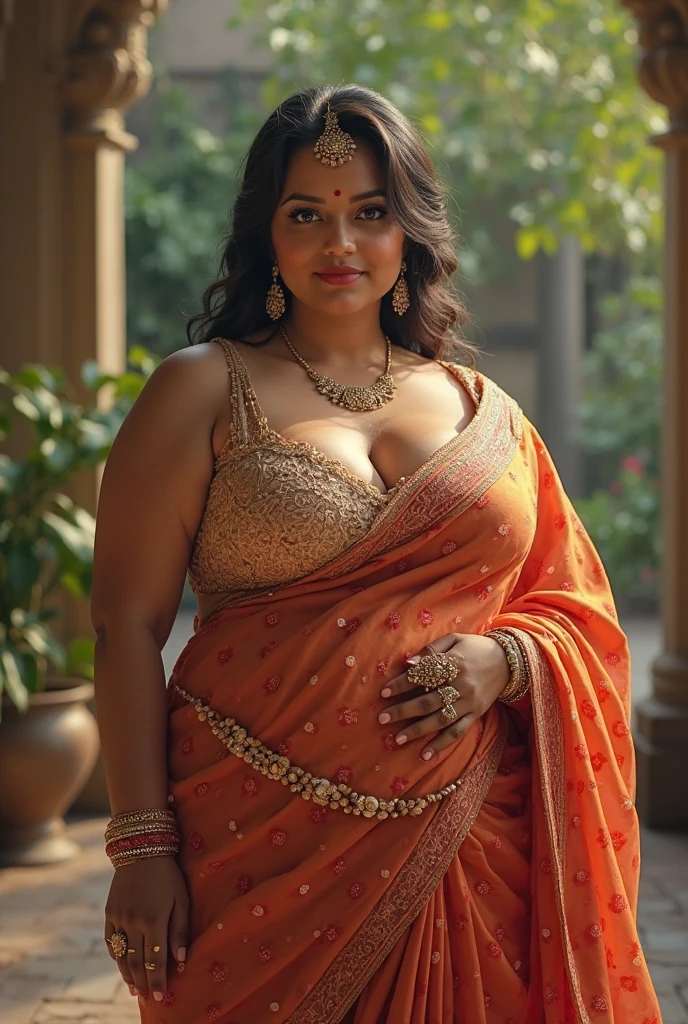 50yo mature MILF Anushka Shetty,((best quality)), ((masterpiece)), ((realistic)), eye kajal, mascara, red lips, sensual Beauty, mommy,  full figured mommy, provoking body, extreme sweat, sweat soaked skin, slight stretch marks, alluring figure,  bulging figure, thick charming lady, curvy, thick navel, full figured woman, eye kajal, massive breast, full body, styled hair, pierced eyes, female face,royal aura, trend on artstation , sharp focus, studio photo, intricate detail, very detailed, detailed eye, illustration, very detailed, sharp focus, digital render, professional, 4k