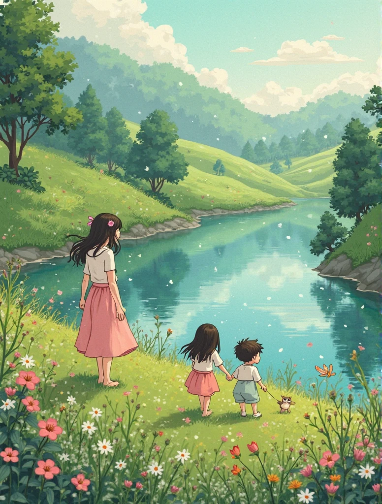 Playing in the river