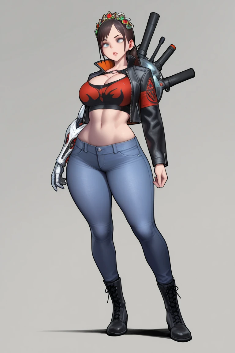 cartoon of a woman with red hair and blue jeans with different poses, comic character design, highly detailed character design, unreal character concept, character turn, dressed in street artist style, 90's comic book character design, detailed character design, full body character design, character design for animation, (front pose), (side pose), (back pose), different poses, character study, character posing for concept art, character illustration