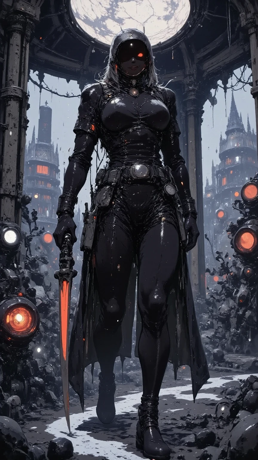 (Outer space dark-skinned oil skin:1.2), (analog:1.2), (solo:1.35), (high sharpness), (painting:1.1), (digital painting:1.1), (ultra realistic 8k 32K HDR Photo, flawless, clean, masterpiece, professional artwork, famous artwork, europe castle background:1.2), standing, fantasy, dreamlike, unreal, (furrowed brow), tense jaw, queen, goddess, divine, cursed, dark fantasy, (red demon eyes), (skin tight leathers and dark metal armor, skeletal armor:1.33), (beautiful draenei horns), pointed ears, (hair over one eye:1.2), (((malevolent shrine, dark liquid, splash, night, red moon))), absurdly long hair, very long single bun hairstyle, looking at viewer, exposed huge breasts, (gorgeous queen:1.25), (slutcore,whorecore,princesscore,priestesscore1.4), ((sexy)), (cleavage, navel, low cut), empty hands, succubus, perfect body, (mature adult:1.55), (foreboding clouds, storm clouds), (empty hands:1.3),
RAW
"painting of a woman in red slime, highly detailed, digital painting, concept art, smooth, sharp focus, illustration, illustration by greg rutkowski, yoji shinkawa, 4 k, digital art, concept art, red color, trending on artstation, 8 k"