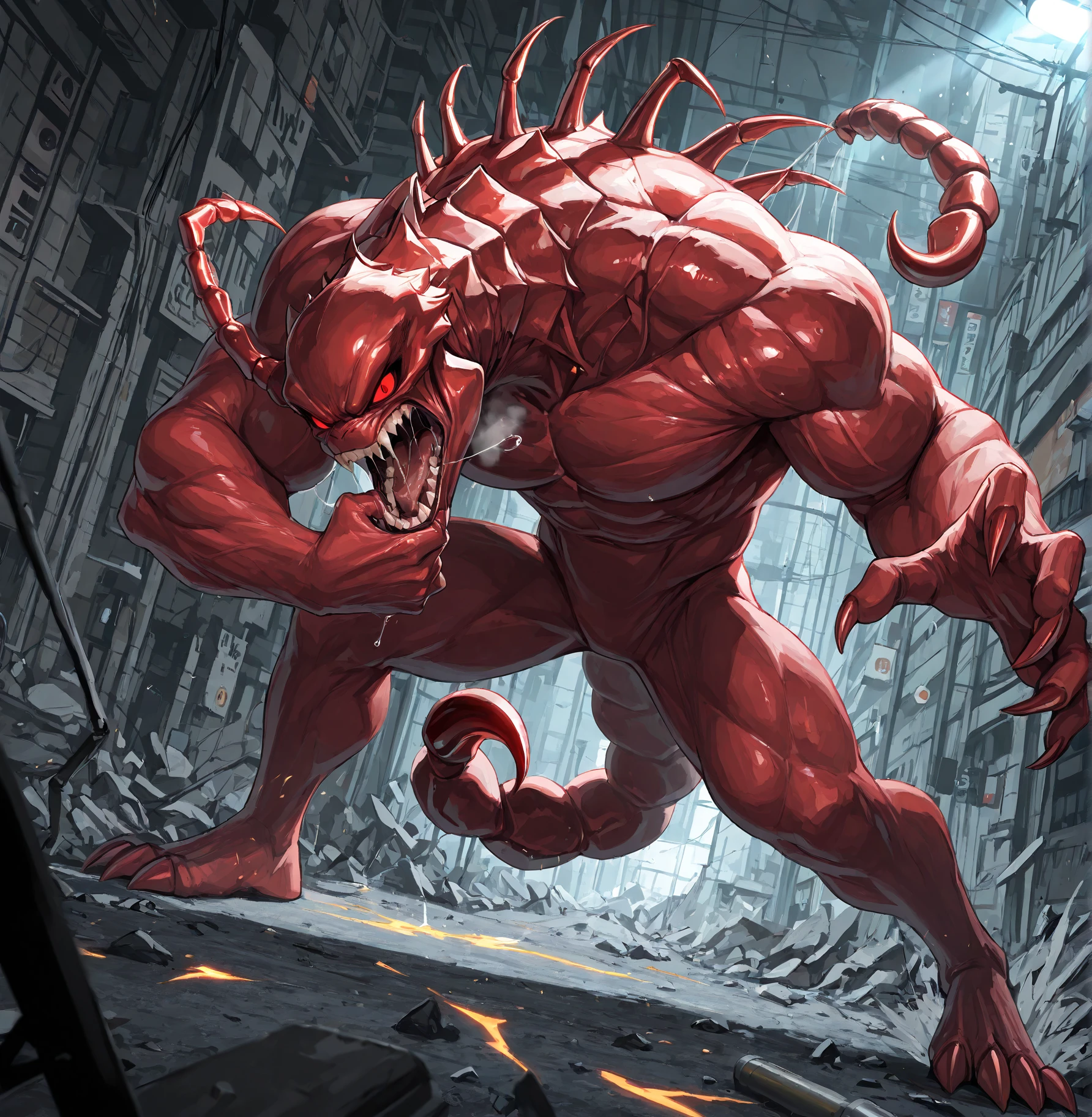 Create this monster in the image by attacking three children --auto