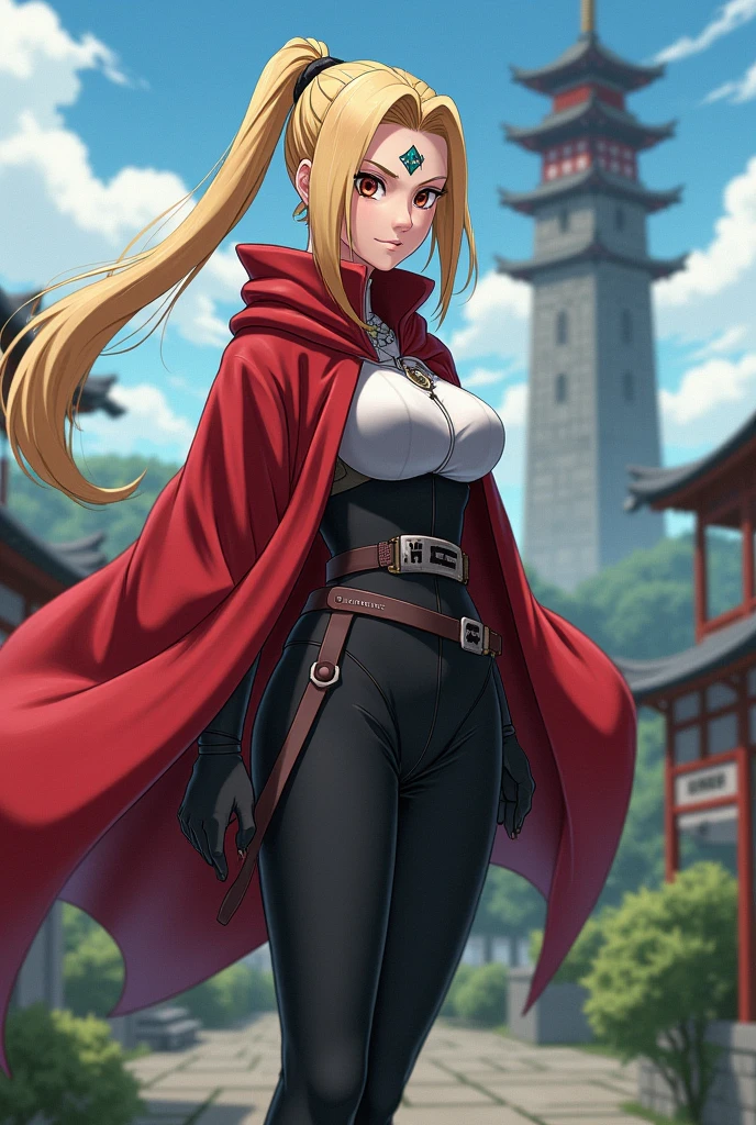 Tsunade from Naruto anime with big  and using hijab