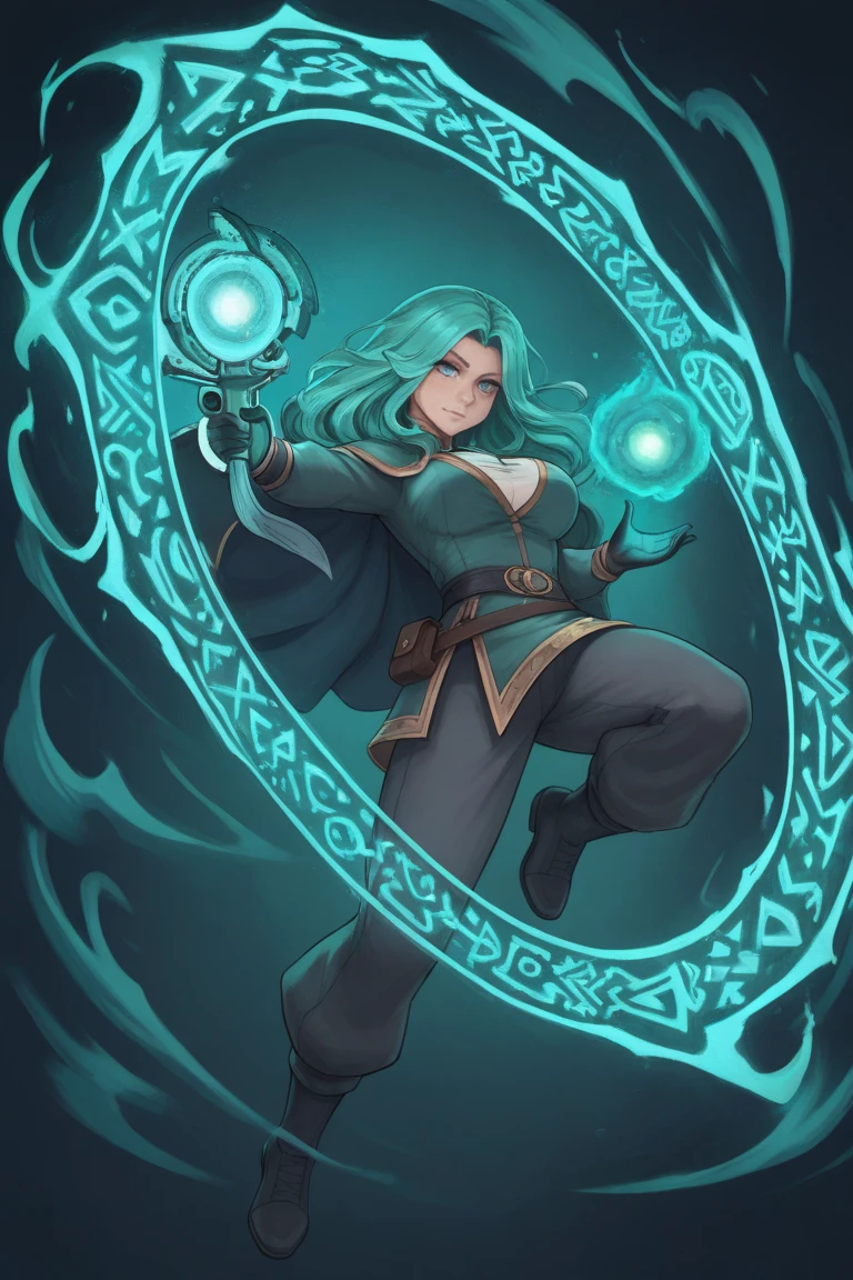 Eliatrope brune en vêtements rouge dans le monde de Wakfu, create wakfu teleportation portals (bleu ciel), passant au travers de ses portails dimensionnels, univers Ankama, dans le paysage pittoresque de Amakna. style artistique unique et monde animated. (best quality, 4K, 8K, high resolution, chef-d&#39;artwork, ultra-detailed, realistic, photorealistic, photo-realistic), Artistes conceptuels, colorful and magical atmosphere, animated, detailed scenic environments, conceptions de personnages complexes, Sort puissant, narration immersive, expressions faciales vives et expressives, magical creatures (Bouftou, piou, chacha, Tofu...), scenes from&#39;action dynamiques, styles de mode uniques, artefacts magiques, Des paysages à couper le souffle, Ethereal Lighting Effects, Emblematic monuments,  villages fantastiques, le monde imaginaire de Wakfu.