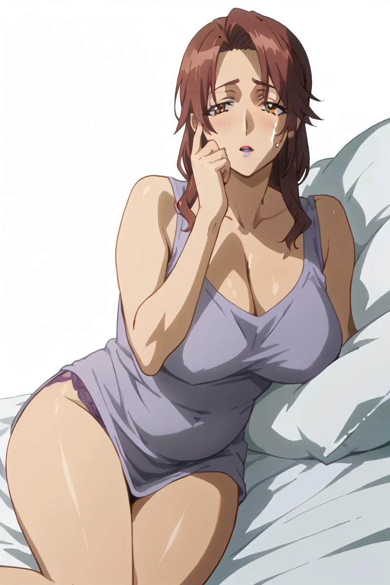 (((masterpiece))),fuyumi itadori, Anime girl characters, 1girl, solo, looking at viewer, medium hair, cleavage, closed mouth, collarbone,Naked, tall girl, horny, big ass, beautiful face,Charming,  anime visual of a cute girl, screenshot from the anime film, & her expression is solemn, ahegao face, in the anime film, in an anime, anime visual of a young woman, she has a cute expressive face, still from anime, perfect breasts, she is tall, All bodies visible, ahegao face, the face is ahegao, she is horny, A perverted face, she so perverted, she smile so perverted, hd picture, 4k quality, details of the face is so good, bigger breasts, 