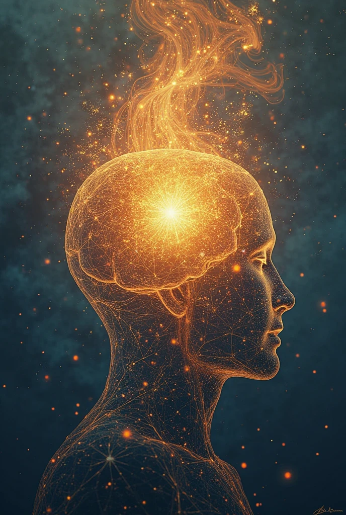 An image overflowing with ideas from the brain