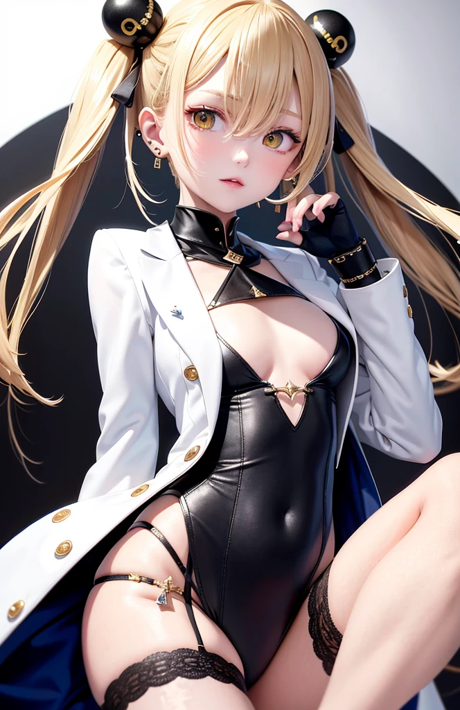 最high quality、best image quality、masterpiece、with a girl((black tank top、white coat、black leather pants、16 years old、teenager、cute、vest bust、big bast,beautiful blue eyes、wide open chest, blonde、Slender,big valley、belligerent movements,Hug gesture、dye one's cheeks red、trembling、sapphire earrings、vomit white、hat、cold face)),high quality、beautiful art、With background((ice burn city、it's snowing、Heavy Snow Fall Last Piece、Depth of the bounds written,8K