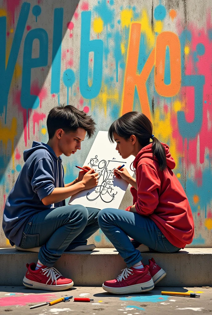 Drawings that show children playing together cooperatively, blanco y negro, para colorear.