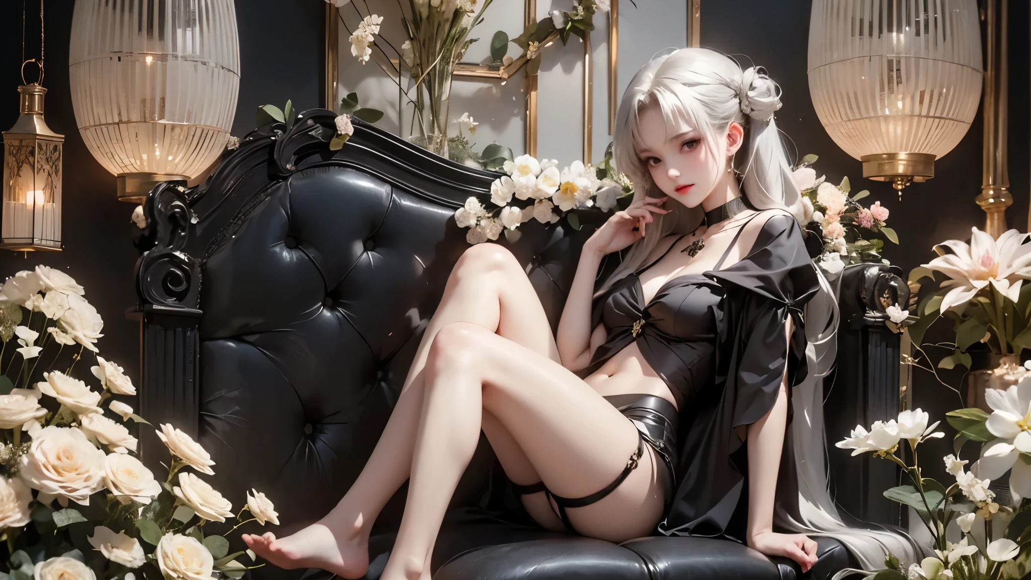 Guvez style white-haired woman,FAN Qi,Yang J,Epic amazing character art,Belle peinture de personnage,Close-up of artwork,Guvitz at the Pixiv Art Station,Elegant waistband,white under lingerie,The eyes are pitiful,lower body focus,Ribbons and silks,ssmile,Spread your legs,There is a lot of sweat on her body, and Guvez style white-haired woman,FAN Qi,Yang J,Epic amazing character art,Belle peinture de personnage,Close-up of artwork,Guvitz at the Pixiv Art Station,Elegant waistband,white under lingerie,underwear is transparent,The eyes are pitiful,lower body focus,Ribbons and silks,ssmile,Spread your legs,There is a lot of sweat on the body,Large breasts(Big breasts:2.5)