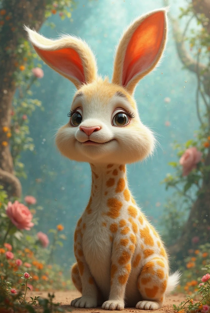 Rabbit with longest nack lik cammel or giraffe