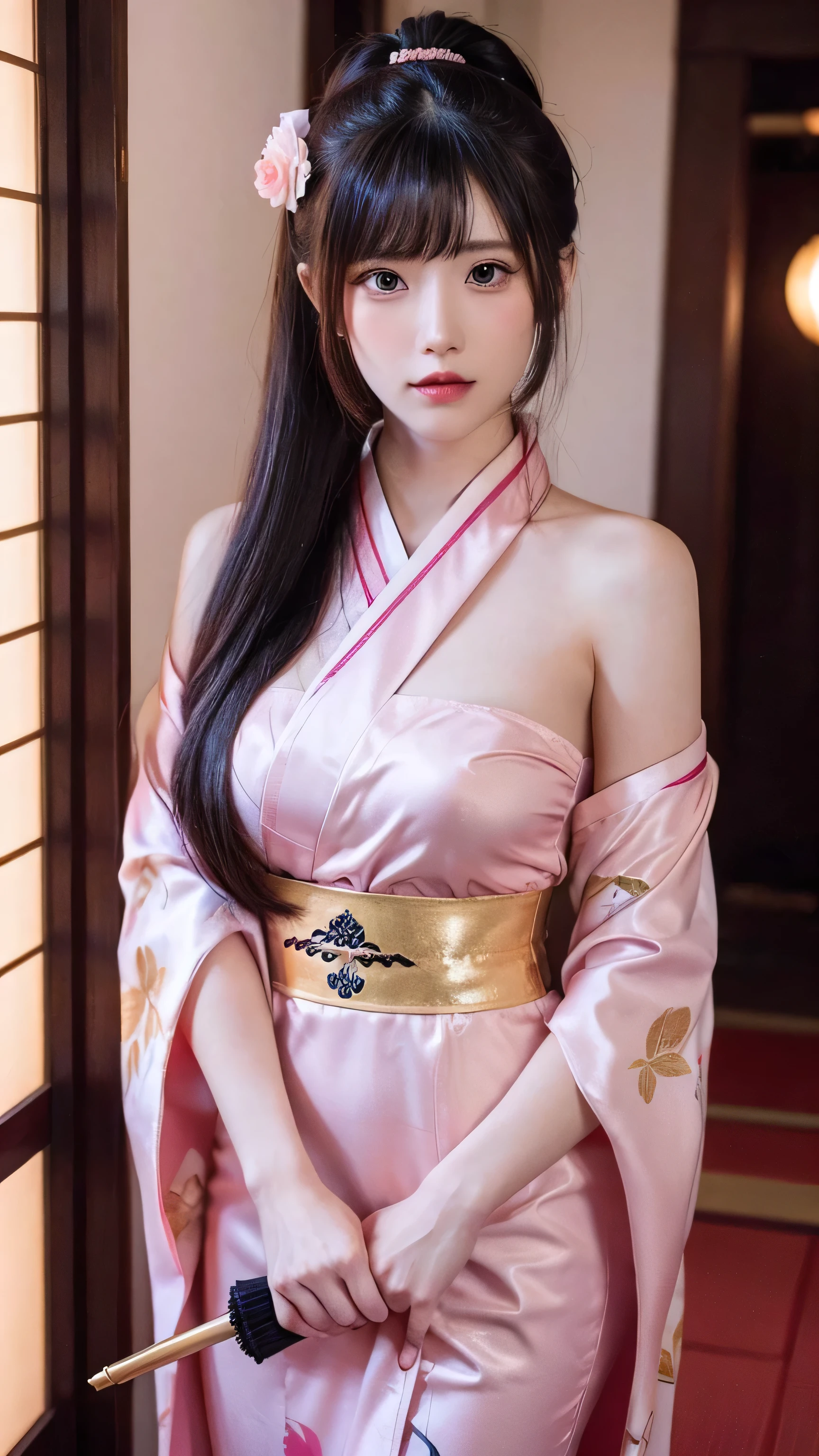 Panty shot　Japan　Sengoku period　kimono　Leg spread