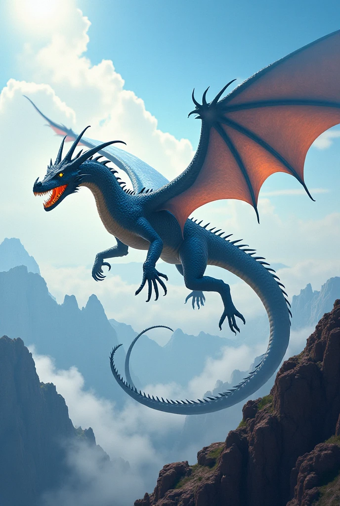 flying wyvern in the sky