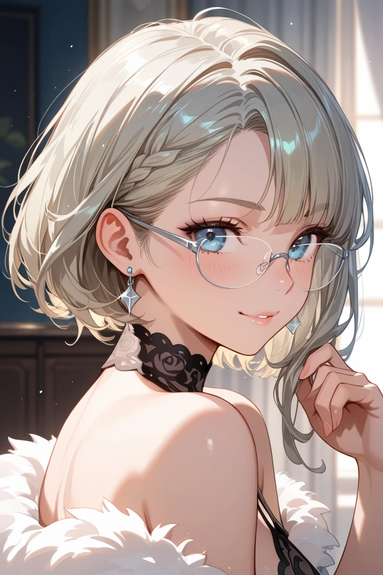 ((Biologically correct limb count))、(( Illustrations including faces))、4K、Masterpiece、((Focus on the face))、((Symmetrical, well-proportioned facial features))、Eyes with delicate depictions、Beautiful woman、Outstanding style、Slender Body、(suit、Black Stockings、High heels、((skirt)))、(Looking up)、((Realistic photo))、(The background is the office)、Look Up、Photo with white border、sunglasses、Upper body close-up、smile
