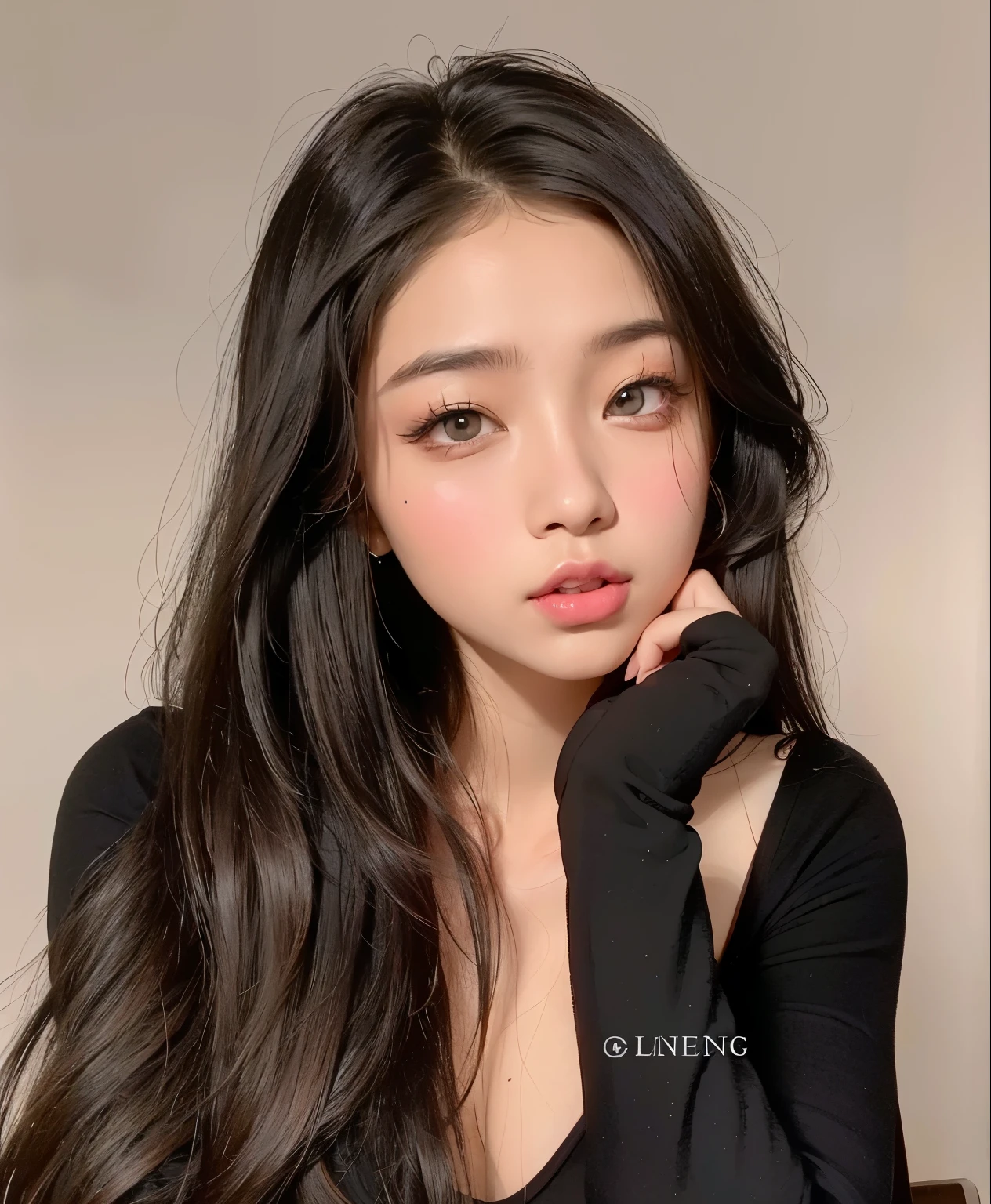 Arafed Asian woman with long black hair and a black top, jennie blackpink, Jaeyeon Nam, linda mulher coreana jovem, Mulher sul-coreana bonita, coreana, mulher coreana jovem bonita, young adorable korean face, Parque Roseanne do Blackpink, Asian girl with long hair, cruel korean goth girl, young cute wan asian face, young asian girl, Heonhwa Choe