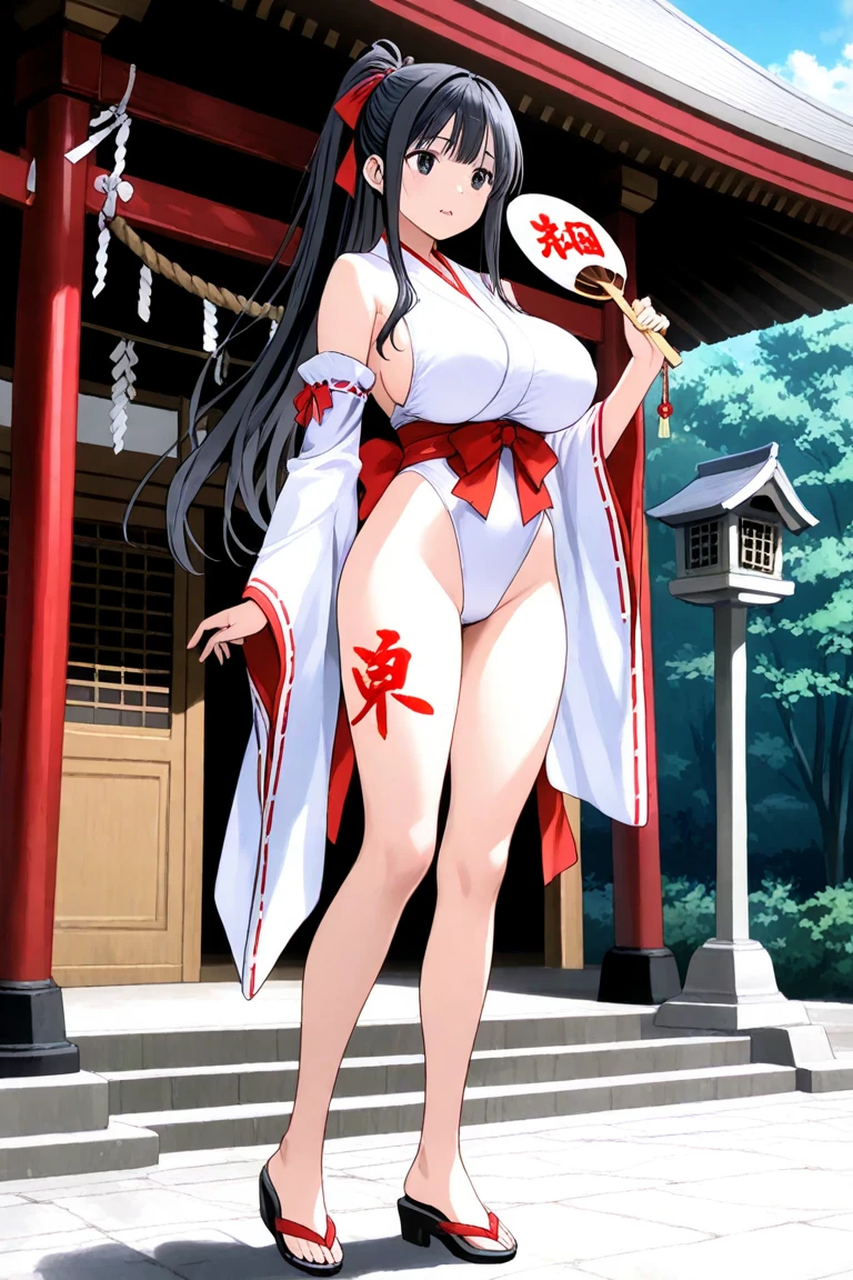 masterpiece, best quality, beautiful art, high resolution, well formed hands, body and fingers, 1 woman, solo, Chizuru Minamoto, 31 years old, red makeup, red lipstick,adult, grown up, cosplaying as Mai Shiranui , mai_shiranui_cosplay, adult, large and round breasted, cleavage, full body , hair ribbon, gorgeous legs and, thighs, sexy Japanese clothes, hair ornament , sexy and bare legs , hips and thighs, panties peek, dancing seductively and erotically, twirling around , shaking her body alluringly, smiling joyfully, sweating ,looking at the viewer, bouncing breasts, sweating, flirting, biting her lips, beach environment