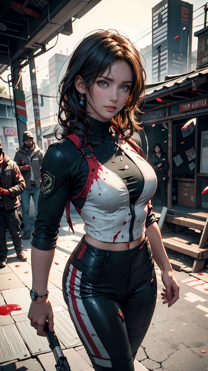 extremely beautiful eyes,  extremely beautiful face, (red eyes:1.5), rei, evangelion neon, robot, bloody