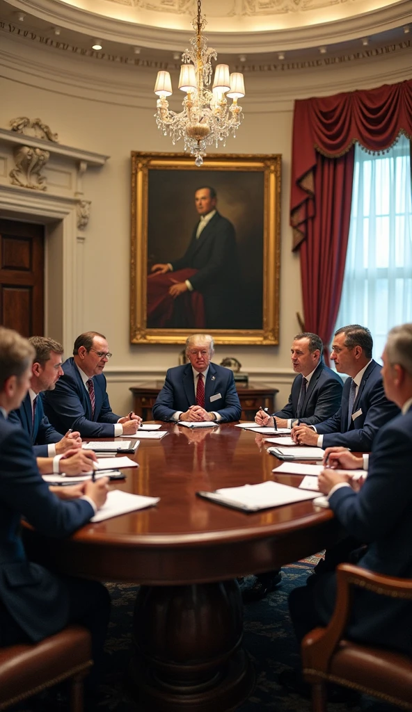Press meeting in White House USA