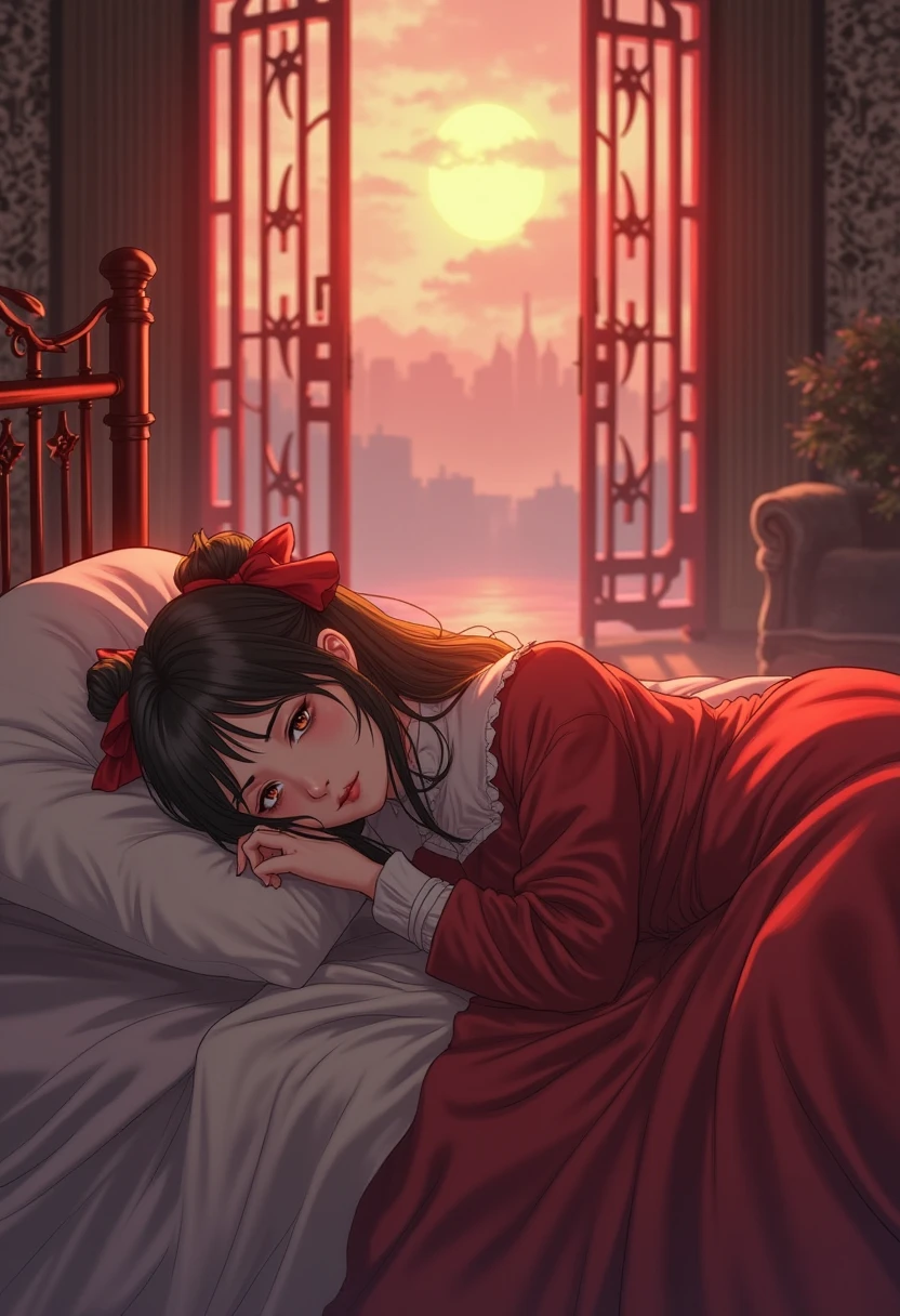 (((best quality))), (((masterpiece))), 8K, a girl bedroom, chinese style