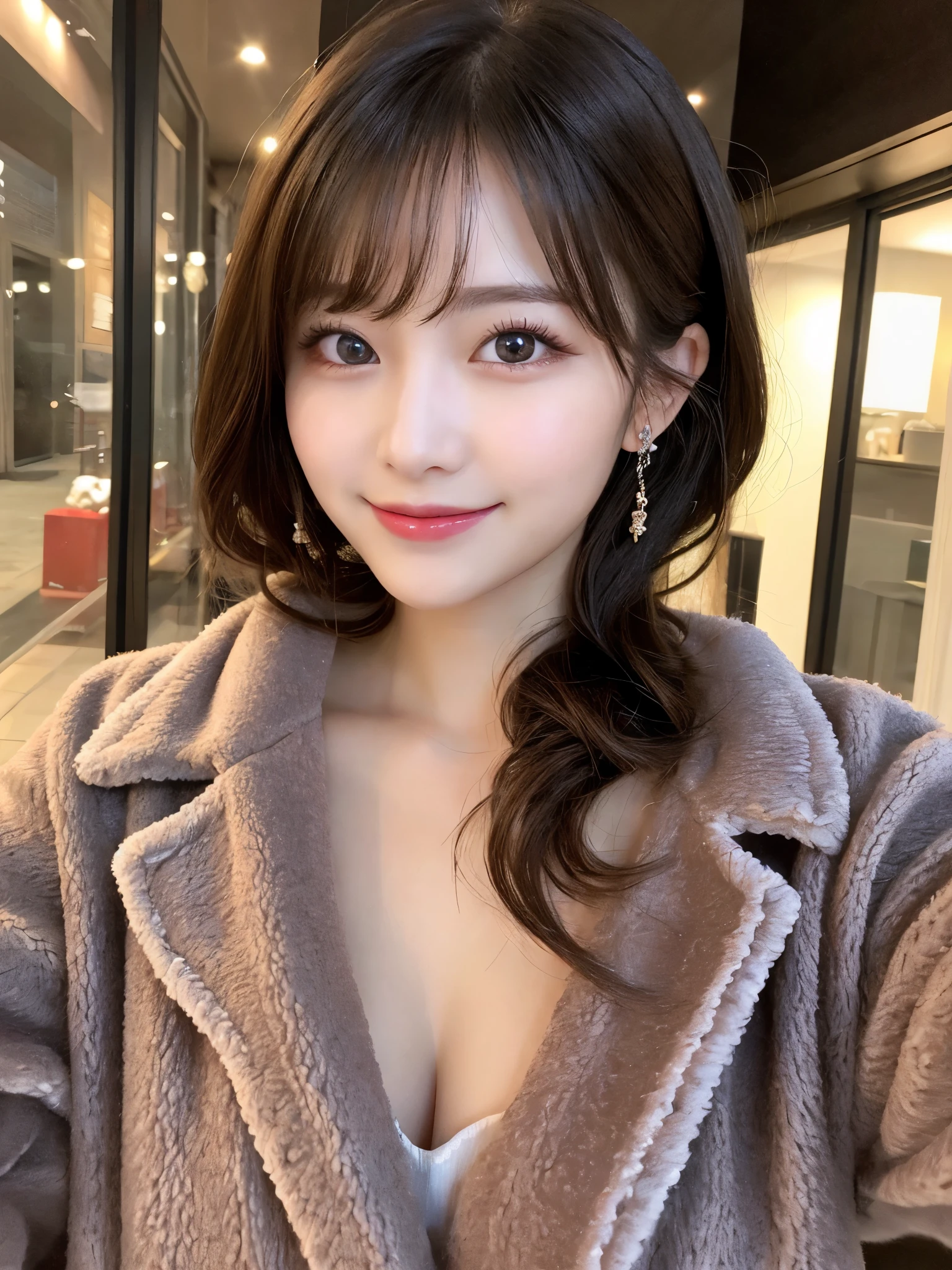 ((((Highest quality))))、(((Ultra-precision CG16K wallpaper)))、(((masterpiece)))、(((Super detailed)))、(((Extreme detail)))、((1Mature 29 year old woman:1.6))、((Very beautiful Japan face of a person))、((Urizane Face:1.8))、((medium soft wavy hair))、(Shiny Hair)、A delicately drawn beautiful face、(Dark Eyes、Detailed pupil and iris、Reflected light from the eye)、double eyelid、High nose、Small nostrils、Small Mouth、Seductive lips、Beautiful breasts、((B cup size breasts))、Cleavage、eight-headed body、Perfect proportions、Perfect Anatomy、Perfect composition、Beautiful detailed shading、Beautiful, natural lighting、Beautiful detail glow、Depth of written boundary、(((High chroma)))、(((Real:1.9)))、((vivid:1.5))、((Beautiful Skin))、((Skin Texture))、((Realな皮膚感))、(((Bust Shot:1.6)))、(((front view、shoot from front、front low angle:1.6)))、(((Half-open mouth、Half-open eyes、Ecstatic face:1.8)))、((blush:1.3))、(((looking at camera:1.6)))、Bright daylight、Natural light、(((background_living、vase:1.4)))、(Selfie pose with both hands:1.7)、(((White open front bathrobe&Light green lingerie bra:1.6)))、((choker、Wearing earrings:1.5))、(((SNS distribution screen:1.8)))、