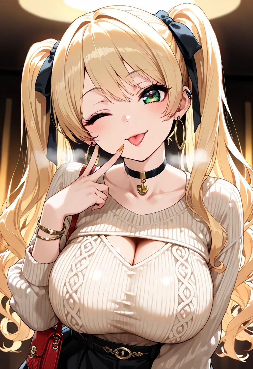 Beautiful girl with rabbit ears、kawaii、((from behind))、Raise your mouth、tongue、long tongue、Mouth open、I have my mouth wide open、Stick out the tongue、Concentrate on the tongue、A smile、teak、Colossal tits、cleavage of the breast、masterpiece、top-quality、8K、