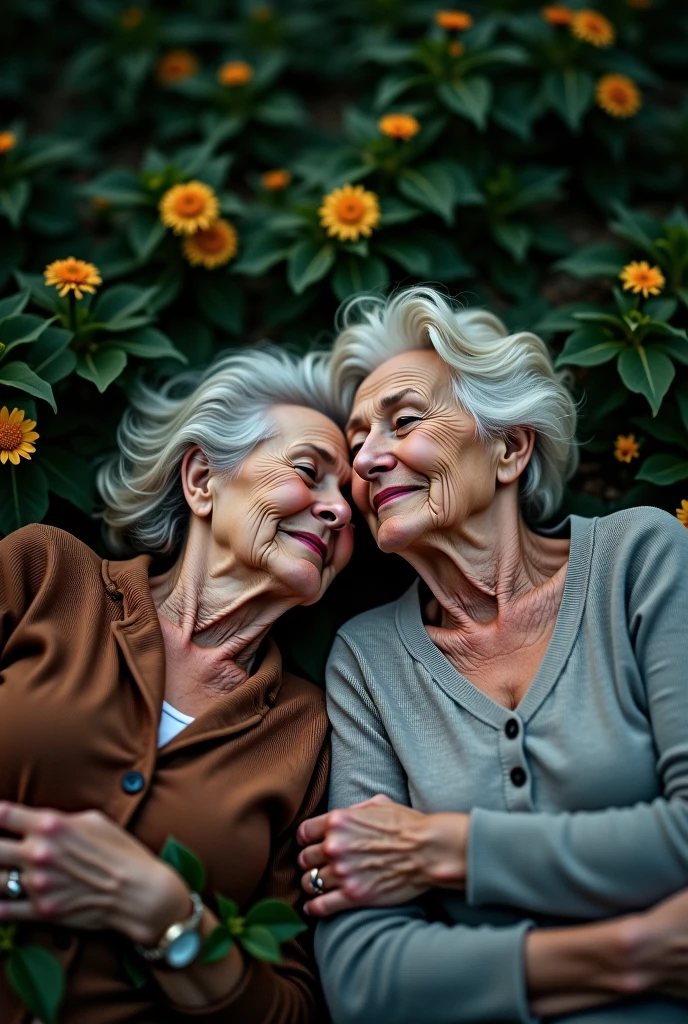 Seniors hugging each other --auto