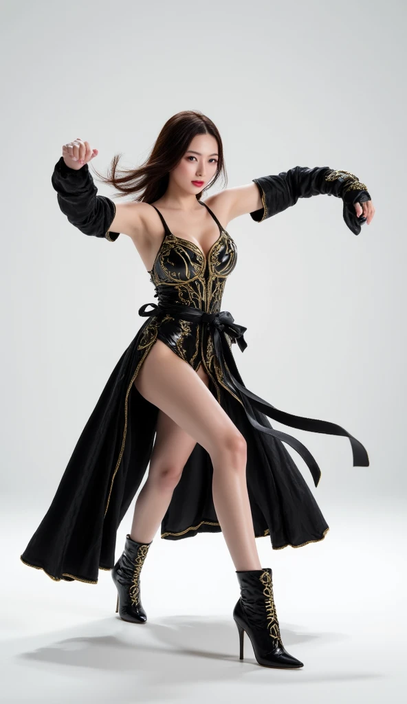 in costume、holding sword、woman in skirt, role play, elegant glamourous role play, full body xianxia, fantasy costumes, warrior outfit, ornate role play, glamourous role play, author:Yang Jie, warrior dress, anime role play, Outlandish clothing, this costume, Ash, katana zero video game character, wearing fantasy costumes, fantasy costumes