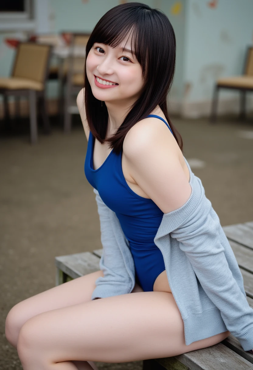 ((No clothes))、Spread your legs、(Stand on both knees)、Spread your legs、((Open your crotch))、Detailed vagina、pores、Accuracy、Completely naked、Detailed vagina、Thick pubic hair、(Realistic clitoris) 、((Armpit showing pose))、Red High Heels、From below、Japanese women、Best image quality、Ultra-high resolution、Tabletop、Photo quality(Photorealistic:1.8)、((Skinny baby face))、Black-haired、((Flat chest))、skinny、Dimples、short hair、Very short hair、Very thin girl、Small breasts、AA Cup Breast 、Very small hips、Very thin arms、Very slender body、Very slender legs、Leaning on a park bench、Dazzling sunlight、Reflected light from the reflector、Lights from the front、smile、Look forward、((Looking into the camera))、Background blur