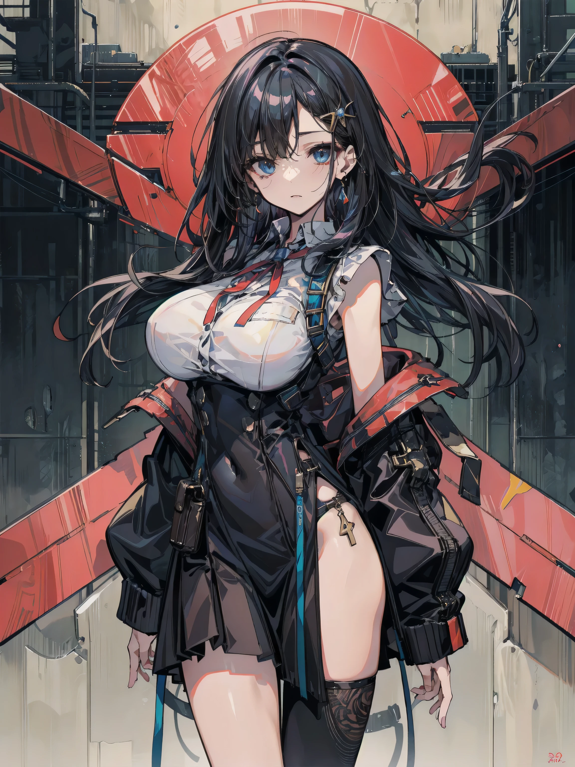 (best image quality, best doll), (ponytail with red ribbon-like hair ornaments)), red ribbon type hair ornaments, (black hair), matching bangs, ahoge, vermilion around the eyes, ((drooping eyes)), parted lips, confidence, satisfaction, intimacy, (((big)), (((big picture)). (((mannequin))), doll body, (((wooden joints)), (((single)), micro bikinis, close-fitting costumes, (doll mannequin: 1.5), large joints, ((bare joints)), (upright), standing, (salute), empty eyes, fond smile. On the bed, legs open, ((open legs)), (crotch line), (lying down)), (lying down), (from above), big smile, (big smile), eyes closed, anime-like smile, big laugh, mouth open,