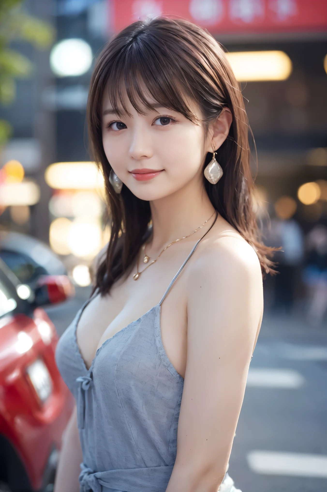 1 Girl, Japanese office lady、Shibuya Snaps, Tokyo、(Small silver earrings、Silver Necklace:1.2), (RAW Photos, highest qualそれy), (Realistic, Realistic:1.4), Tabletop, Very delicate and beautiful, Very detailed, 2k wallpaper, wonderful, finely, Very detailed CG Unlimited 8K wallpaper, Very detailed, High resolution, Soft Light, Beautiful detailed girl, Very detailed目と顔, Beautiful and sophisticated nose, Finely beautiful eyes, Cinema Lighting, Perfect Anatomy, Slender body, Was nervous,
Straight semi-long hair, bangs, Looking at the audience, smile.Medium chest.