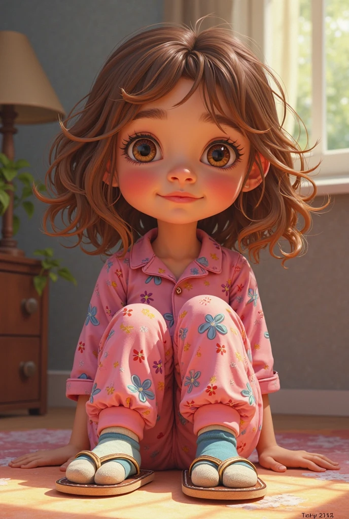 A Brazilian girl in pyjamas