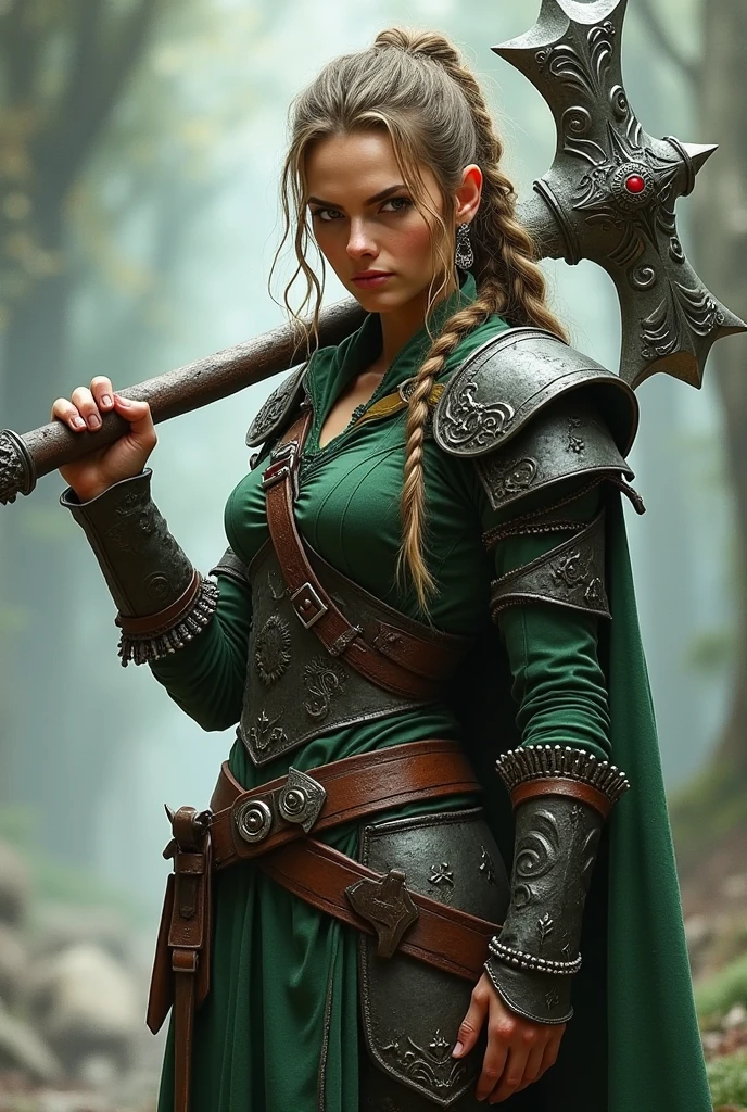 Detalhes altos, melhor qualidade, 8k, [ultra detalhado], master part, melhor qualidade, (extremamente detalhado), Dynamic angle, (tiro ultra largo), .RAW, fotorrealista, arte de fantasia, arte dnd, Arte de RPG, arte realista, A wide-angle image of a female Fae Ranger and her pet wolf, guerreiro da natureza, lutador da natureza, corpo inteiro, [[anatomicamente correto]]. dynamic position (1.5 detalhes intrincados, master part, melhor qualidade) Conversando com um lobo (1.6 detalhes intrincados, master part, melhor qualidade), by a small rustic house (1.5 detalhes intrincados, master part, melhor qualidade), uma mulher vestindo (Dark green mid-length dress) with leather boots, thigh and green hat (1.6 detalhes intrincados, master part, melhor qualidade), cabelos grossos, cabelos longos, auburn cabelo vermelho, pele clara intensa ((marrom)) olho, em pequeno (Rustic house) and a stream that runs in the vicinity of the backgraound (1.6 detalhes intrincados, master part, melhor qualidade), Luz do Amanhecer, nuvem (1.4 detalhes intrincados, master part, melhor qualidade), Dynamic angle, (1.4 detalhes intrincados, master part, melhor qualidade) 3D rendering, Detalhes altos, melhor qualidade, Altas, Ultra Grande Angular, Fantasia celta, (Trevos), Hera venenosa, Fae, vestindo cartola verde, duende, fada, Celta, Arte de fantasia celta, Fantasia celta, fada bonita, fada bonita, arte de fantasia muito bonita, outono, beautiful autumn spirit, Temporada de outono, (Rosas de cor escura), Perfect creation, arte perfeita, altamente detalhado, arte detalhada, master part, Perfect creation, arte perfeita, (outlined iris), ((olhos perfeitos)),