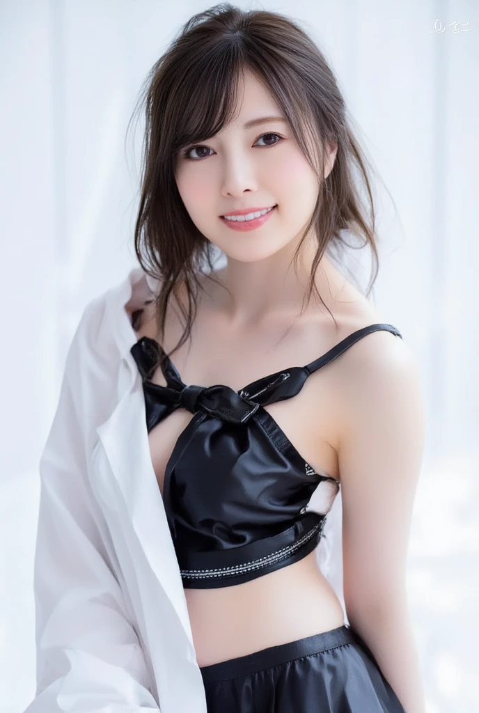 (best quality,ultra detailed,highres,HDR,8k,3D,realistic,photorealistic,super fine,effects,official art,detailed background), ((very happy smile,young,Japanese,small face beauty):1.3), ((Happy days),(round face,small face beauty):1.3), (dynamic pose:1.3), armor, thong bikini, cape, navel, thighhighsAbandoned cyberpunk city, steampunk